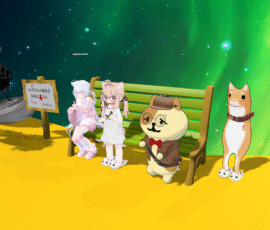 ベンチがあって撮影スポットにもなってた